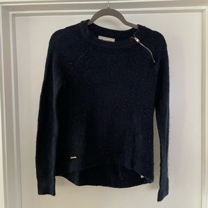 Abercrombie & Fitch Navy Zip Crew Sweater